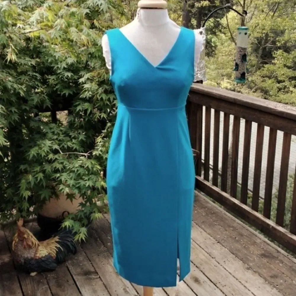 NWT DKNY Blue Ponte Knit Sheath Dress